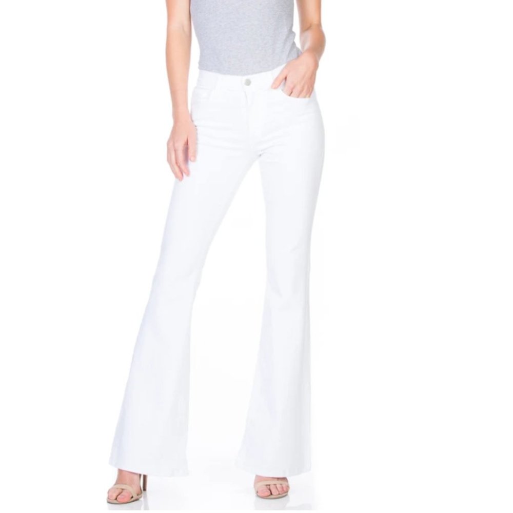 O2 Denim - Stepping Out Mid-Rise Denim Flare Jeans